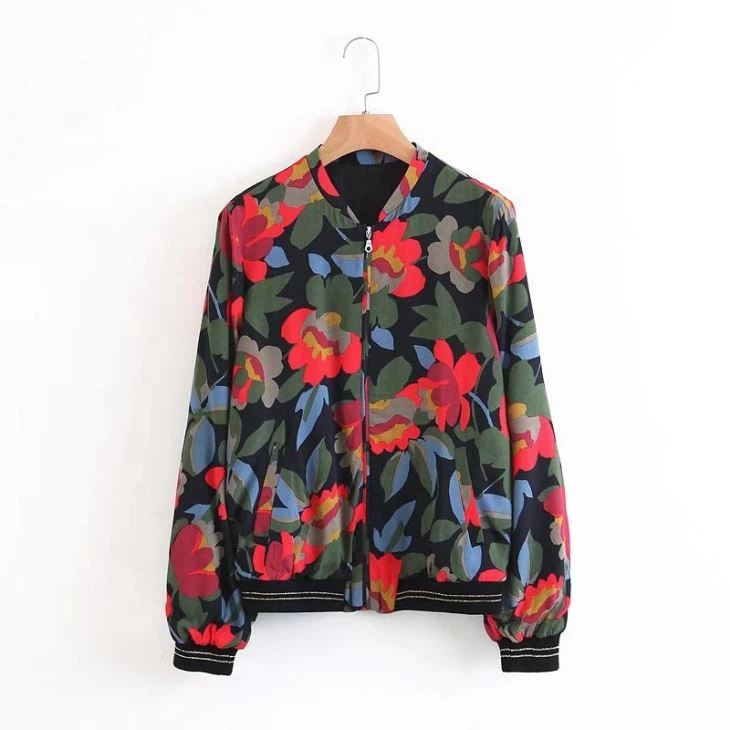 Flower Print Womens Outdoor Jackets