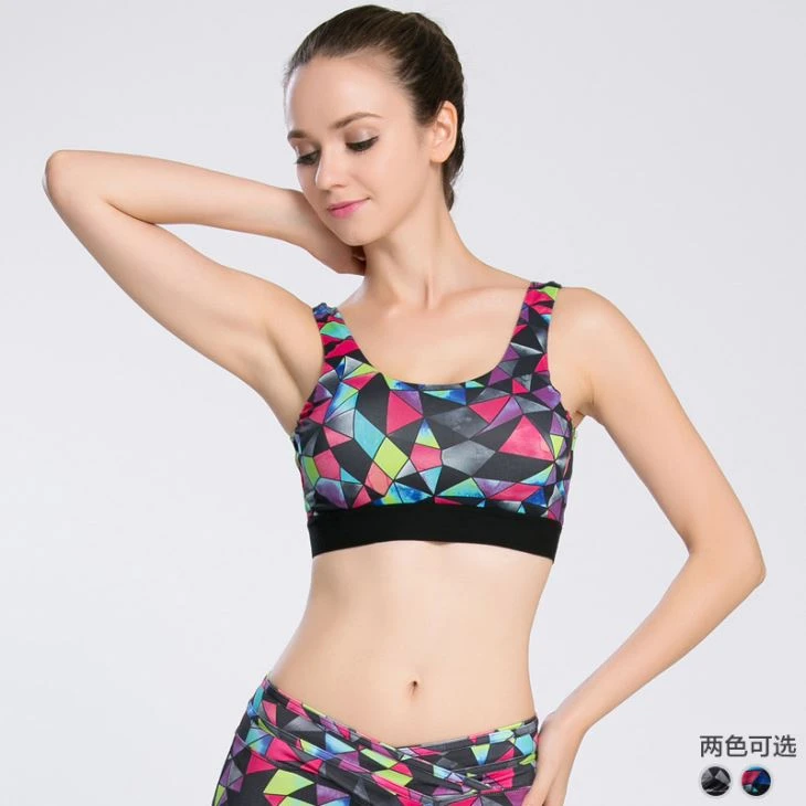 Poly Spandex Bra Sublimated Cheer Sports Bra For Push Up