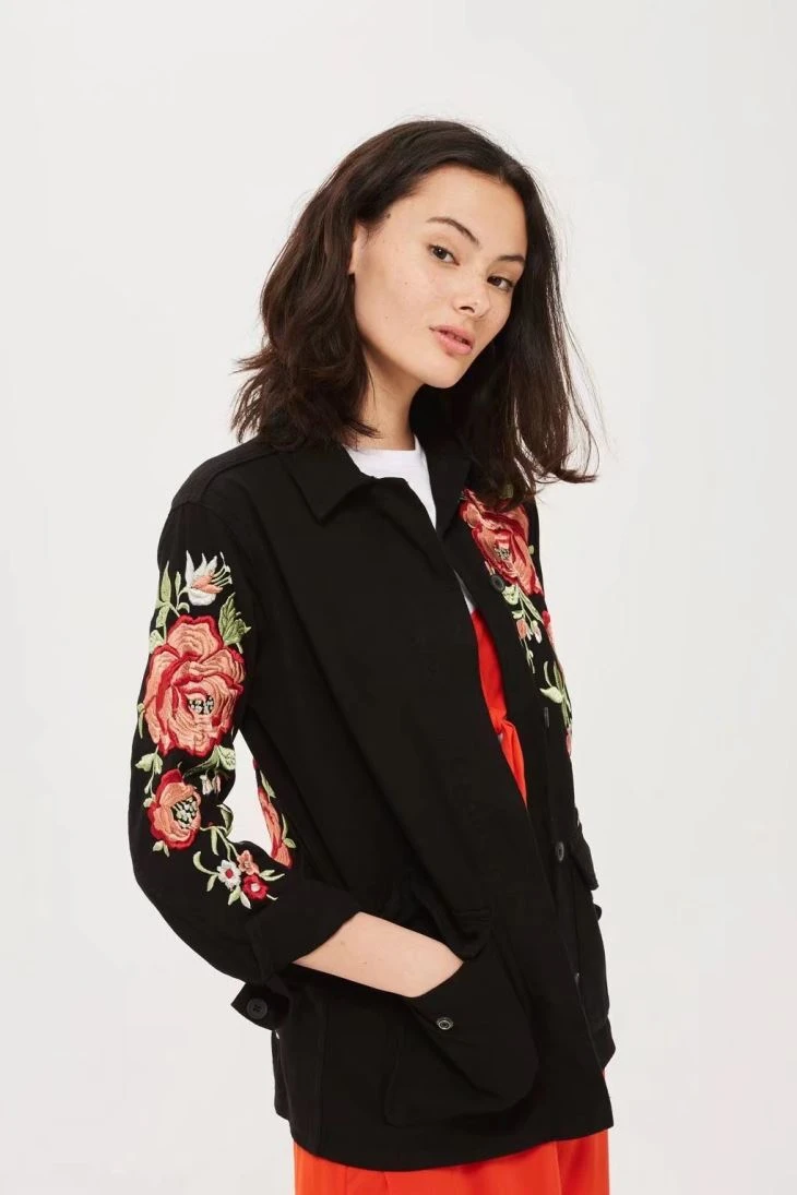 Women's Embroidered Outdoor Wear Jackets