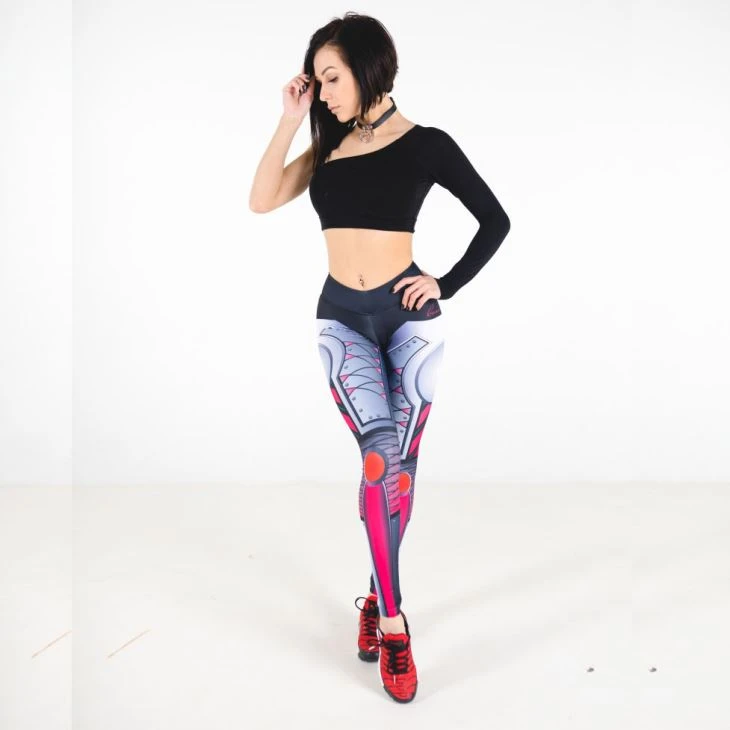 2018 New Digital Printing High Waist Yoga Pants