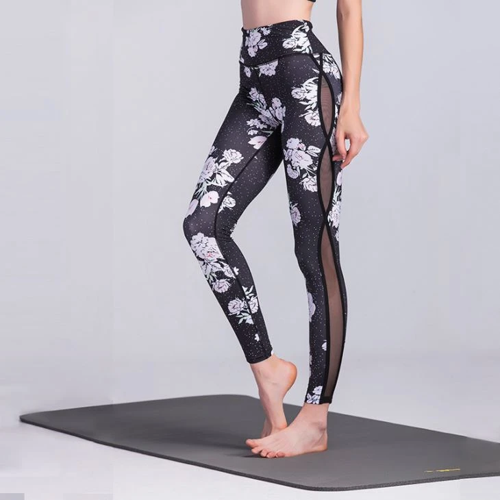 Side Mesh Sexy Shiny Yoga Pants