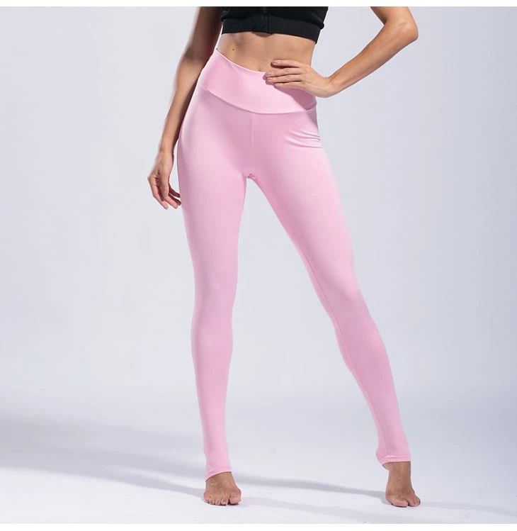 Womens Workout Leggings Sexy Plain Color Yoga Pants