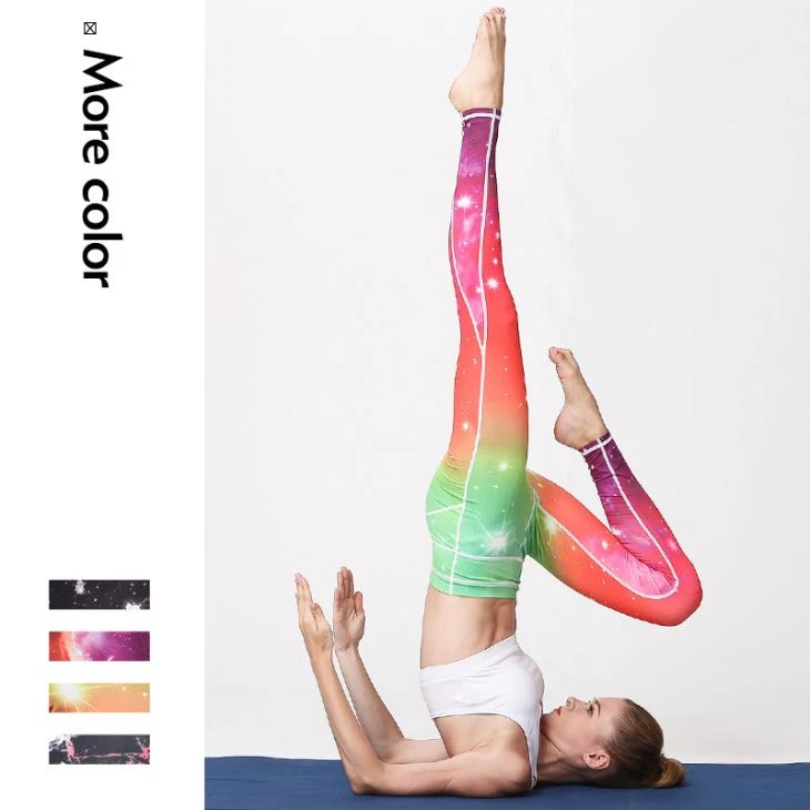 Digital Printing Women's Skinny Stretch Slim Fitness Leggings Sports Pants