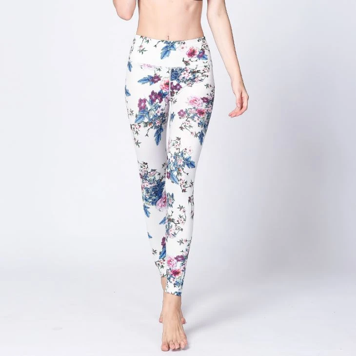 Printed Elastic Stretch Breathable Fitness Tight Leggings For Women