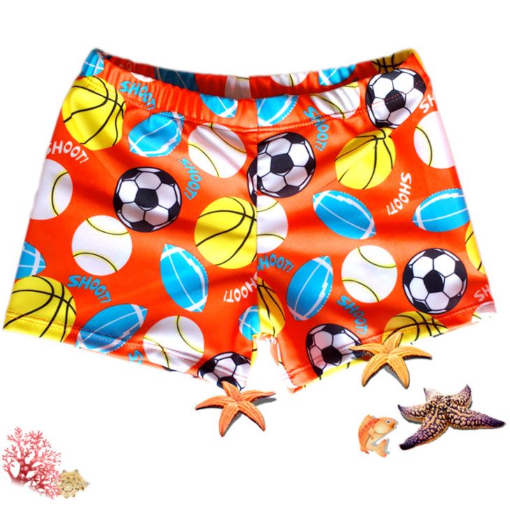 Big Boy Cartoon Print Swim Beach