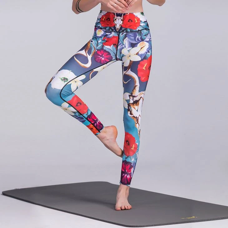 Ebay Hot Sell Tight Printed Yoga Pants