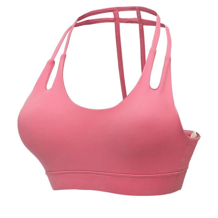 Fashion Oem White Strappy Sports Bra