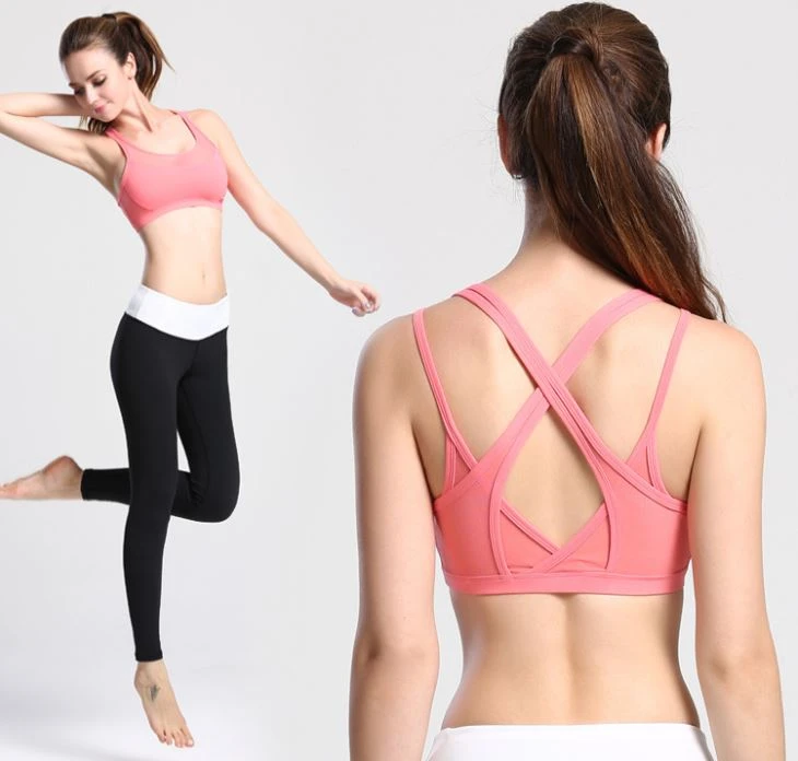 Sweet Girl Hot Sexy Nice Pink Color Sports Bra