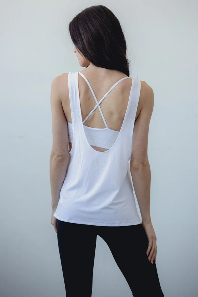 White Fitted Top Womens