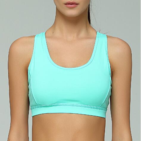 Wholesale Women Sexy Padded Compression Sport Spaghetti Crop Top Bra