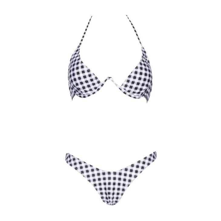 Bandage Push Up Padded Bra Women Bathing Suit High Waist Swimwear Bikini Set