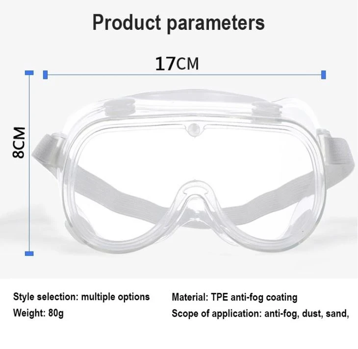Eye Mask Anti-Fog Medical Splash Goggles