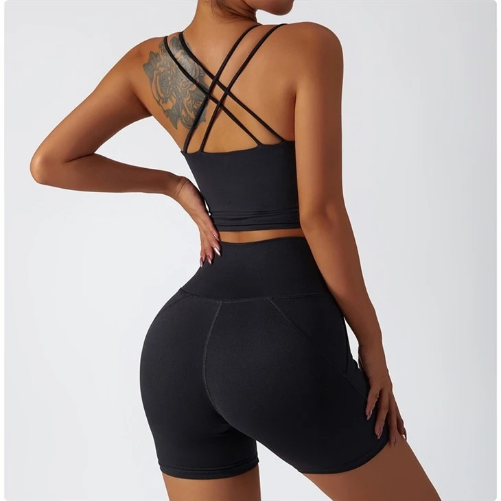 Customize Your Own Brand Active Sportswear Wholesale Women Organic Yoga Shorts Scrunch Butt