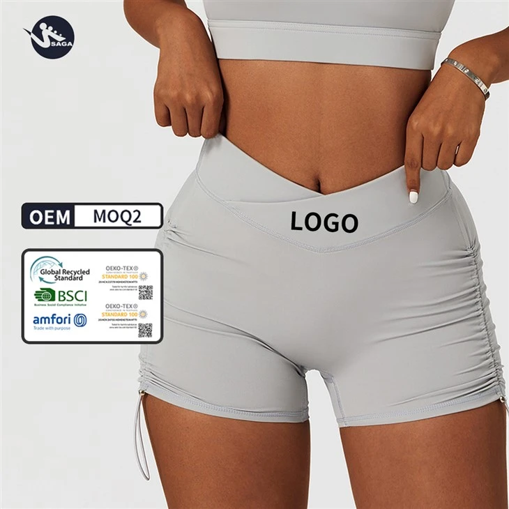 High-waisted V Cut Waist Biker Shorts