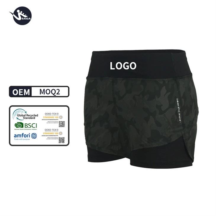 Pattern Workout Sports Double Shorts