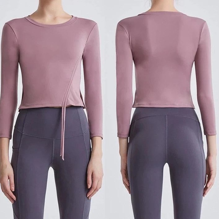 Gym Fitness Beige Crop