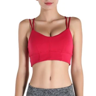 New Style Sexy Women Active Wear Strappy Sports Bra Wholesale Elastic Yoga Bra