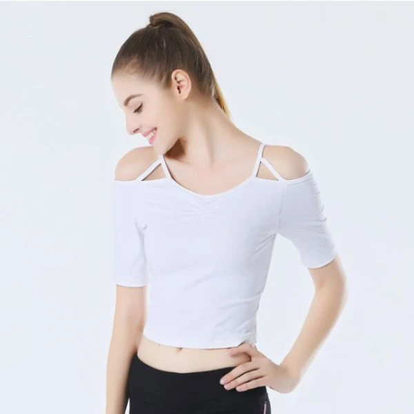 Women Fitted White Off The Shoulder Top